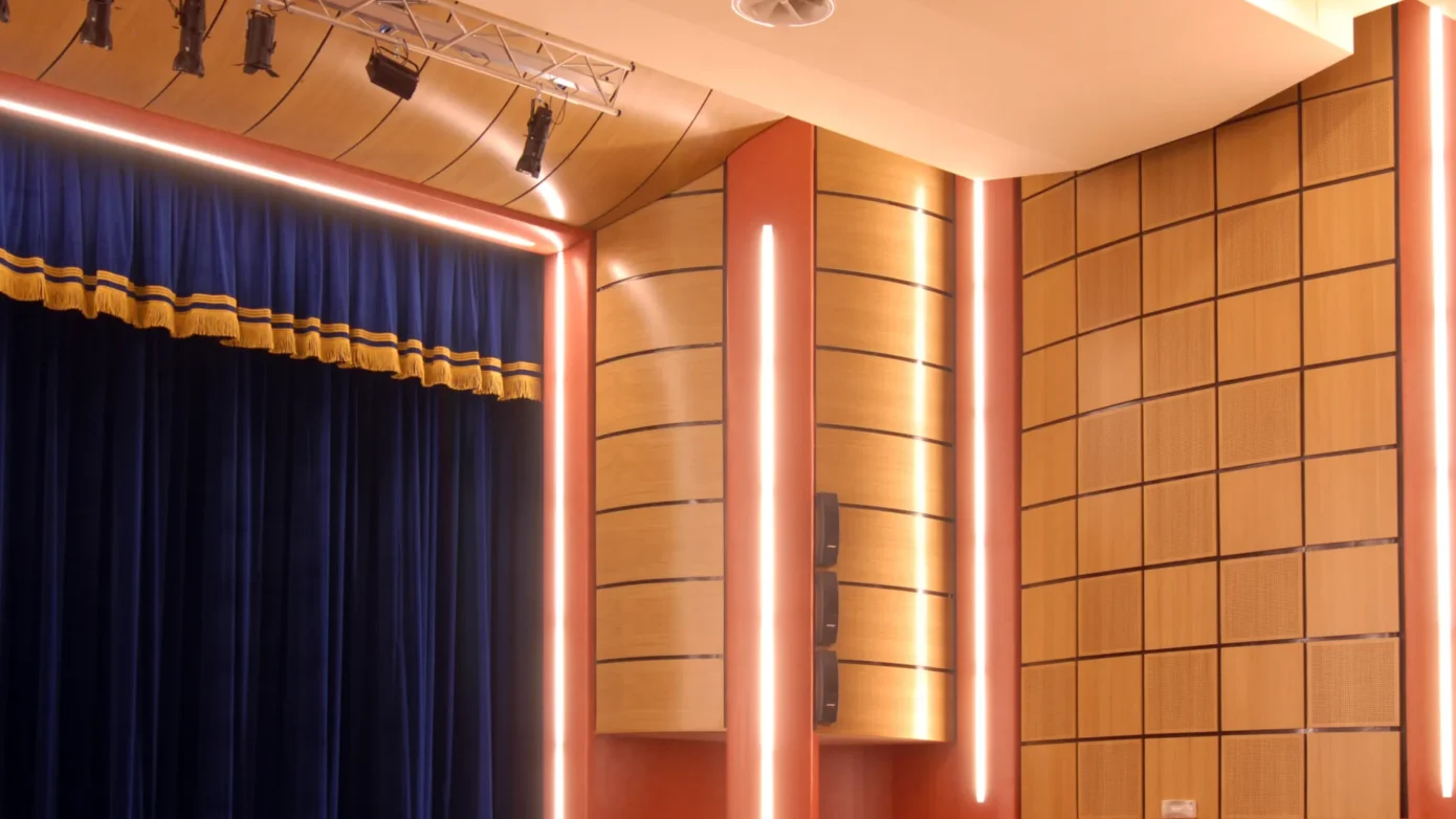 Rivestimenti Acustici Teatro Remondini Bassano dettagli